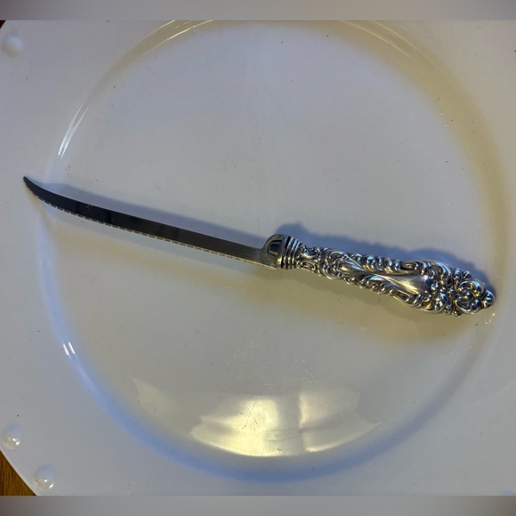 Sterling silver serrated fish fillet / bread knife. - Picture 1 of 11